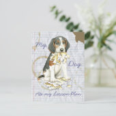 Mein Treeing Walker Coonhound Ate My Lessingplan Postkarte (Stehend Vorderseite)