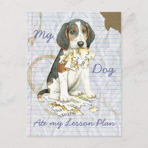 Mein Treeing Walker Coonhound Ate My Lessingplan Postkarte