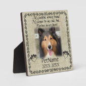 Mein treuer Freund Pet Beileid Custom Burlap Fotoplatte (Vorderseite)