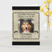 Mein treuer Freund Pet Beileid Custom Burlap Karte (Gelbe Blume)