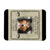 Mein treuer Freund Pet Beileid Custom Burlap Magnet (Horizontal)