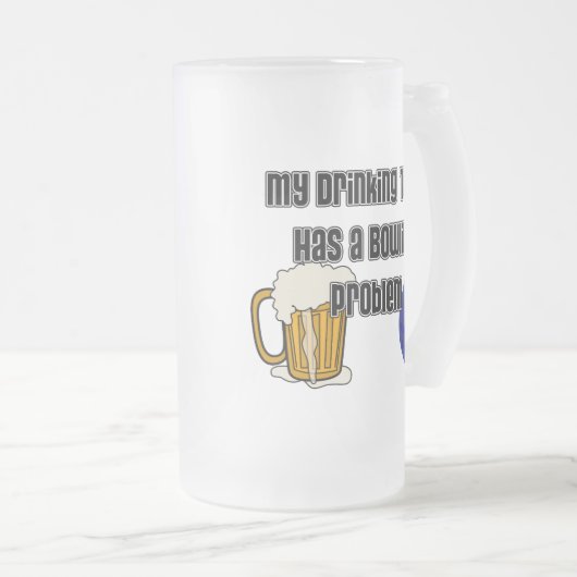 Mein trinkendes Team hat ein Bowlings-Problem Mattglas Bierglas (VorderseiteRechts)