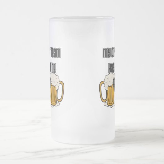 Mein trinkendes Team hat ein Bowlings-Problem Mattglas Bierglas (Mittel)