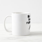 Mein trinkendes Team hat ein Rugby-Problem Kaffeetasse (Links)