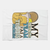 Mein trinkendes Team hat ein Tennis-Problem Handtuch (Horizontal)