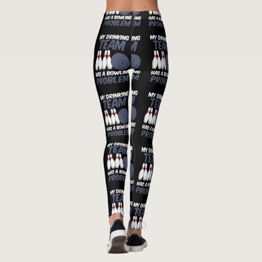 Mein Trinkteam hat ein Bowling-Problem Leggings (Rückseite)