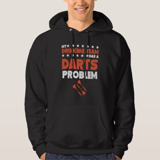 Mein Trinkteam hat ein Darts-Problem Darts Team Hoodie (Vorderseite)
