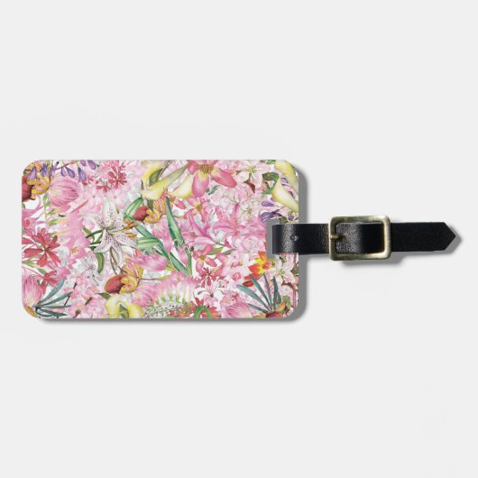 Mein tropischer, farbenfroher Garten mit exotische Gepäckanhänger (Vorderseite horizontal)