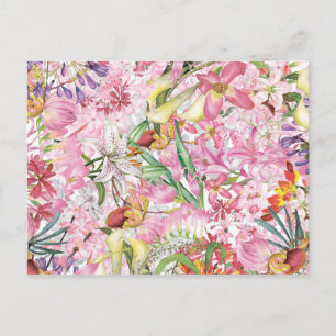 Mein tropischer, farbenfroher Garten mit exotische Postkarte