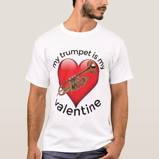 Mein Trumpet ist mein Valentinstag T-Shirt (Vorderseite)