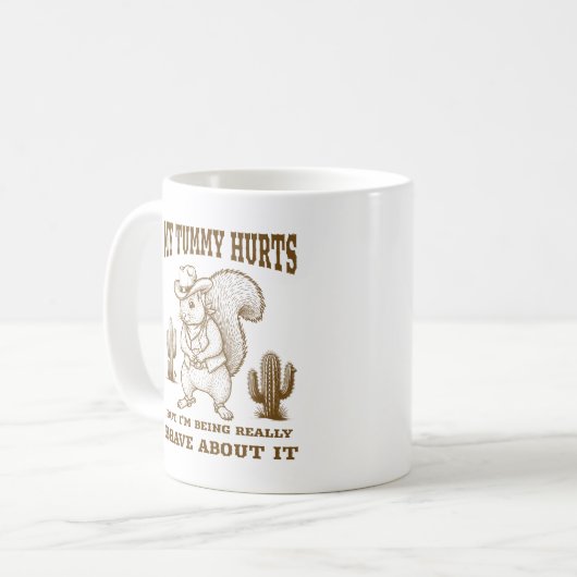 Mein Tumor tut weh, aber ich bin wirklich tapfer d Kaffeetasse (Vorderseite Links)