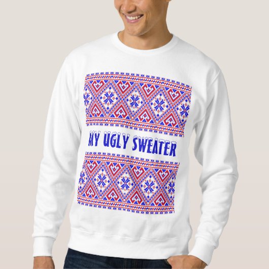 MEIN UGLY SWEATER Personalisiertes Weihnachts-Swea Sweatshirt (Vorderseite)