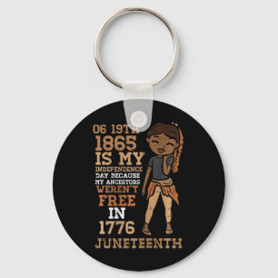 Mein Unabhängigkeitstag Juneteentchen Black Girl W Schlüsselanhänger