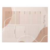 Mein unbedruckter Wochenplaner Notizblock (Vorderseite)