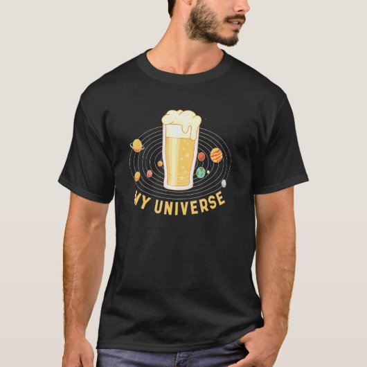 Mein Universum-Biergrafik T-Shirt (Vorderseite)
