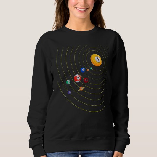 Mein Universum Pool Billard Sweatshirt (Vorderseite)