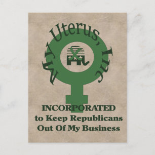 Mein Uterus, Inc. Postkarte