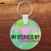 Mein Uterus ist mein Geschäft Schlüsselanhänger (Vorderseite)