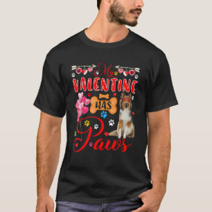 Mein Valentin hat eine Brille-Shetland-Scheefdund- T-Shirt