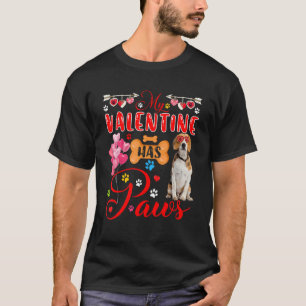Mein Valentin hat Paws Niedliche Beagle Sonnenbril T-Shirt