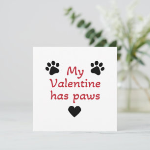 Mein Valentin hat Pfoten Karte