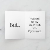 Mein Valentin ist Pizza Feiertagskarte (Innenseite)
