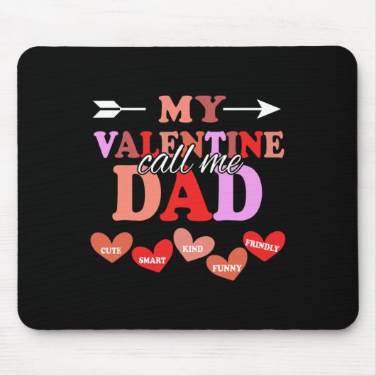 Mein Valentin nennt mich Papa Valentinstag Daddy  Mousepad (Vorne)