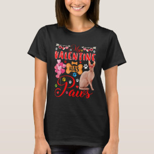 Mein Valentine hat eine Niedliche Sphynx-Katzenson T-Shirt