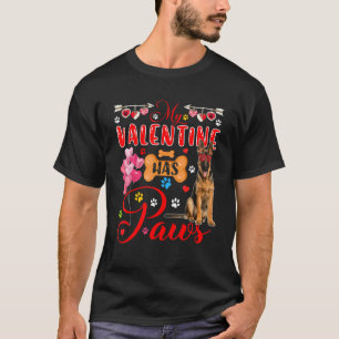 Mein Valentine hat Niedliche deutsche Schäferhunde T-Shirt