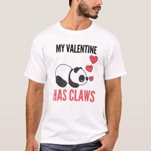 Mein Valentine hat Panda Bear Funny Valentine T-Shirt