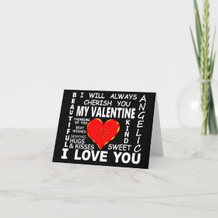 Mein Valentine I Liebe dich Karte
