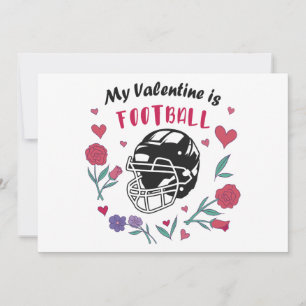 Mein Valentine ist die Football Business Card Feiertagskarte