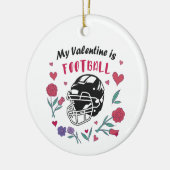 Mein Valentine ist die Football Business Card Keramik Ornament (Links)