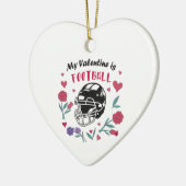 Mein Valentine ist die Football Business Card Napk Keramik Ornament (Links)