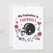 Mein Valentine ist Fußball Einladung (Vorderseite)