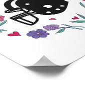 Mein Valentine ist Fußball Einladung Postkarte Poster (Ecke)