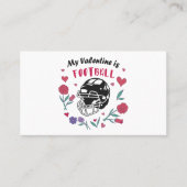 Mein Valentine ist Fußball Visitenkarte (Vorderseite)