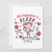 Mein Valentine ist Pizza Einladung (Vorderseite)