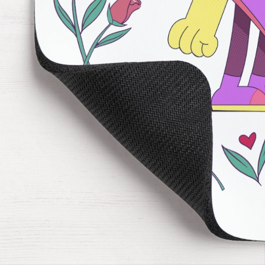 Mein Valentine ist Pizza-Einladung Mousepad (Ecke)