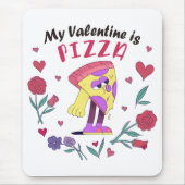 Mein Valentine ist Pizza-Einladung Mousepad (Vorne)