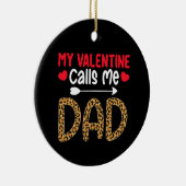 Mein Valentine nennt mich Vater Leopard Buffalo Ka Keramik Ornament (Rechts)