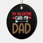 Mein Valentine nennt mich Vater Leopard Buffalo Ka Keramik Ornament (Links)