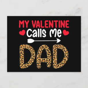 Mein Valentine nennt mich Vater Leopard Buffalo Ka Postkarte