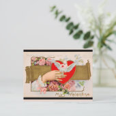 Mein Valentine Vintag Dove Letter Feiertagspostkarte (Stehend Vorderseite)