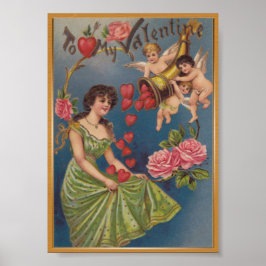 Mein Valentiner Vintage-Poster Poster
