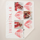 Mein Valentiner Wasserfarbenherz Fotomaterial Sherpadecke (Vorderseite)