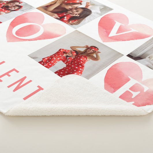 Mein Valentiner Wasserfarbenherz Fotomaterial Sherpadecke (3/4)