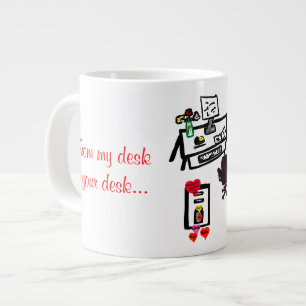 Mein Valentinhörname personalisieren Jumbo-Tasse