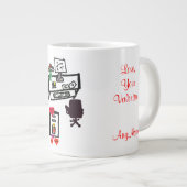 Mein Valentinhörname personalisieren Jumbo-Tasse (Vorderseite Rechts)