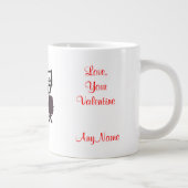 Mein Valentinhörname personalisieren Jumbo-Tasse (Rechts)